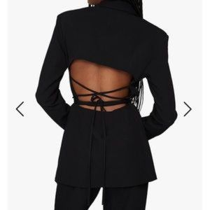 Backless blazer dress